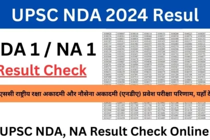 UPSC NDA 1 And NA Result 2024